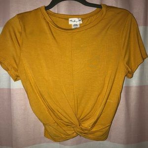 Yellow Semi-Crop Top